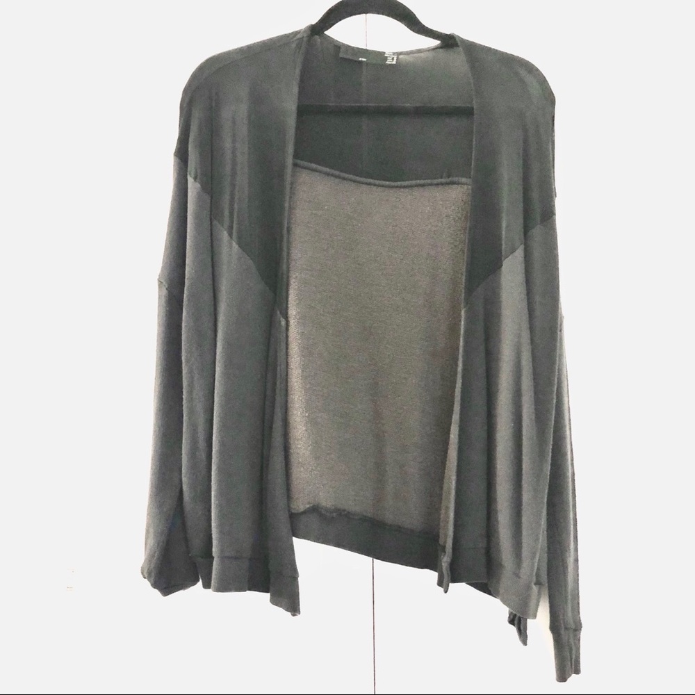 Zara Mixed Fabric Cardigan/Sweater